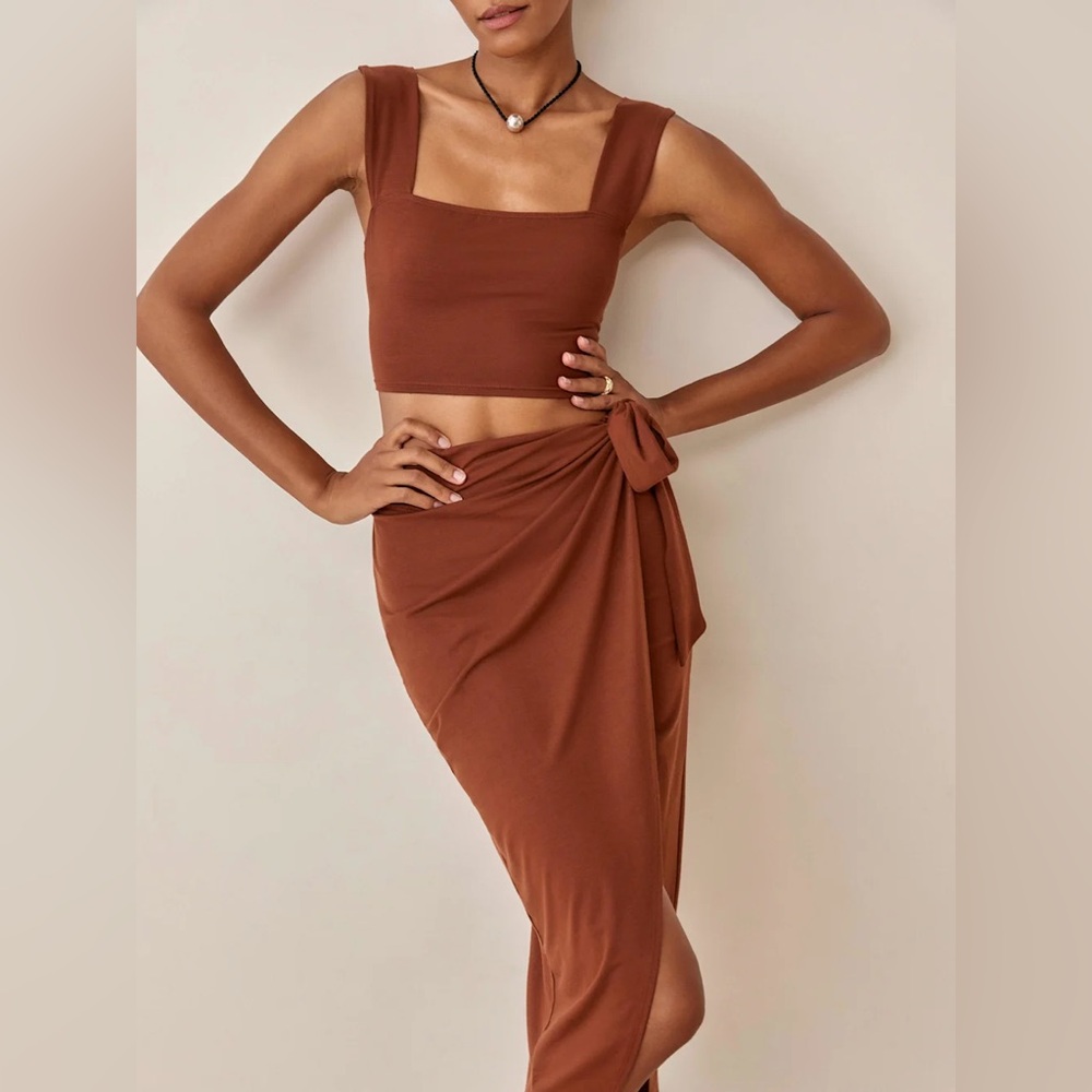 Reformation Brown Knit Set - Size S